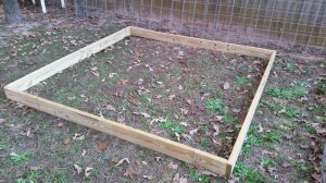 For the base of the pen I just used 3" screws to attach treated 2"x8"s in a squard.